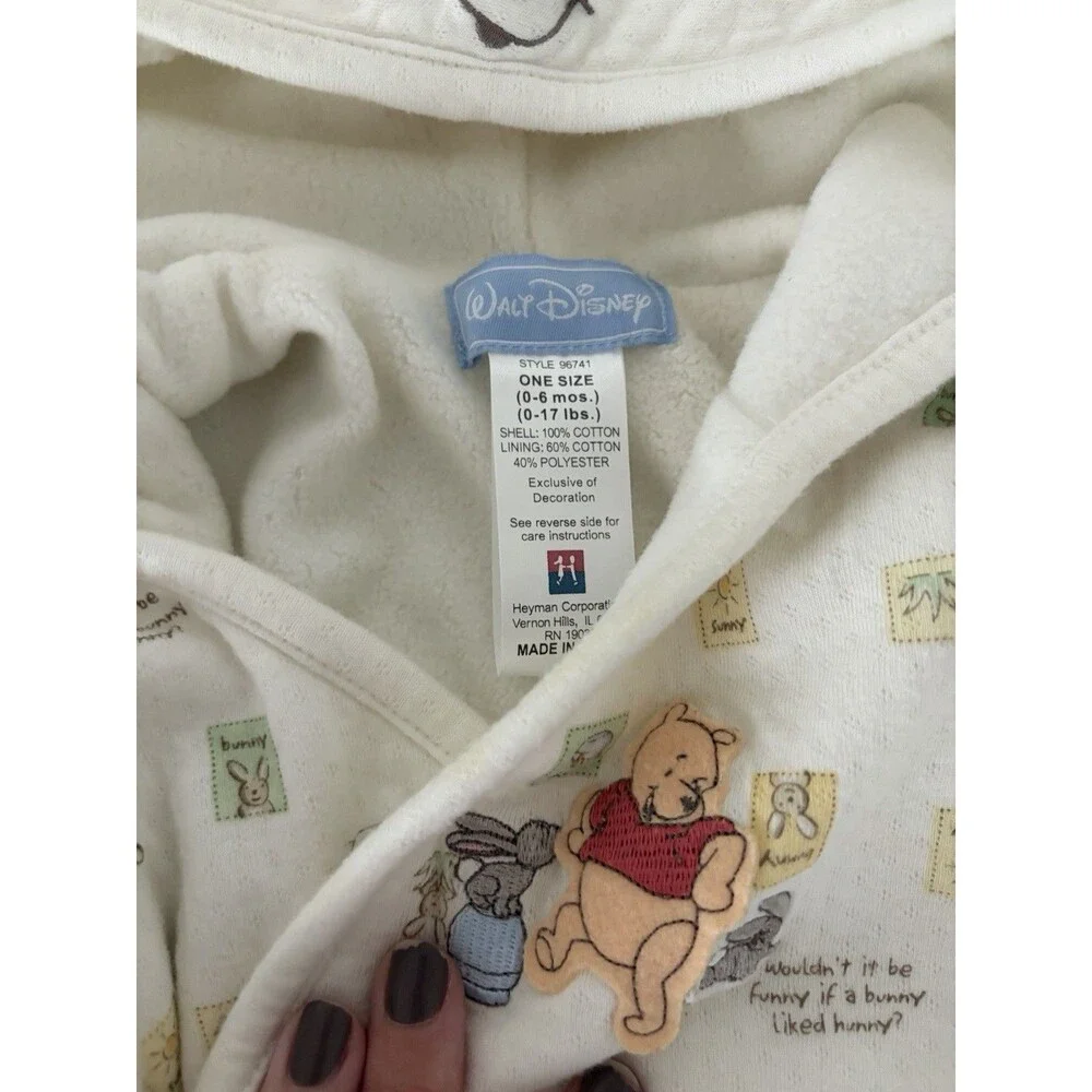 Vintage Winnie The Pooh Wearable Blanket Cotton Sleepsack 0-6 Months
